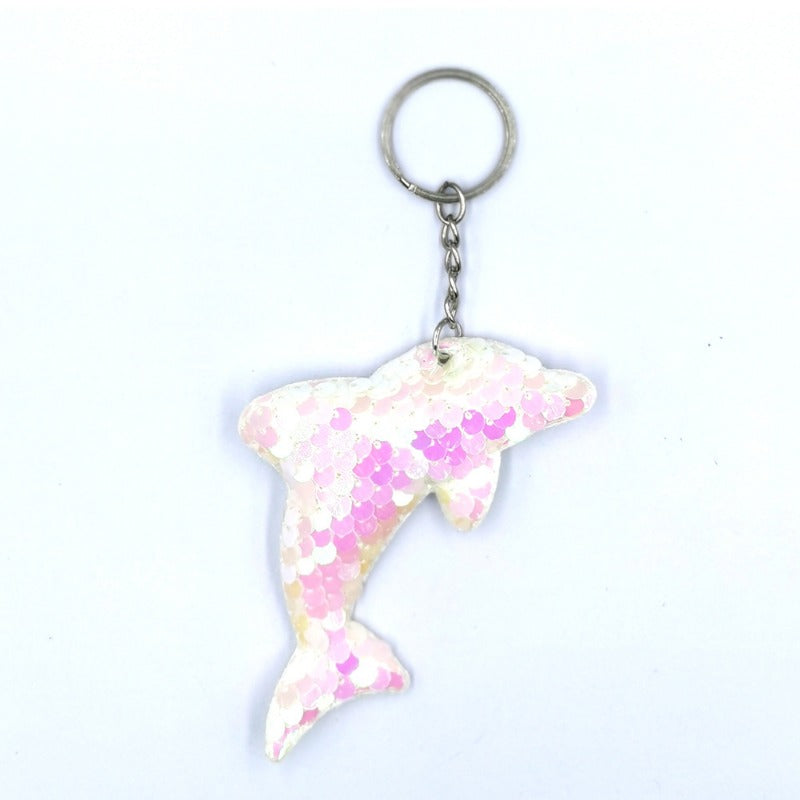 Wholesale Reflective Bright Face Dolphin Bag Keychains
